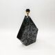 Polygonal black ceramic iridescent lamp 1980s memphis milano light table retro