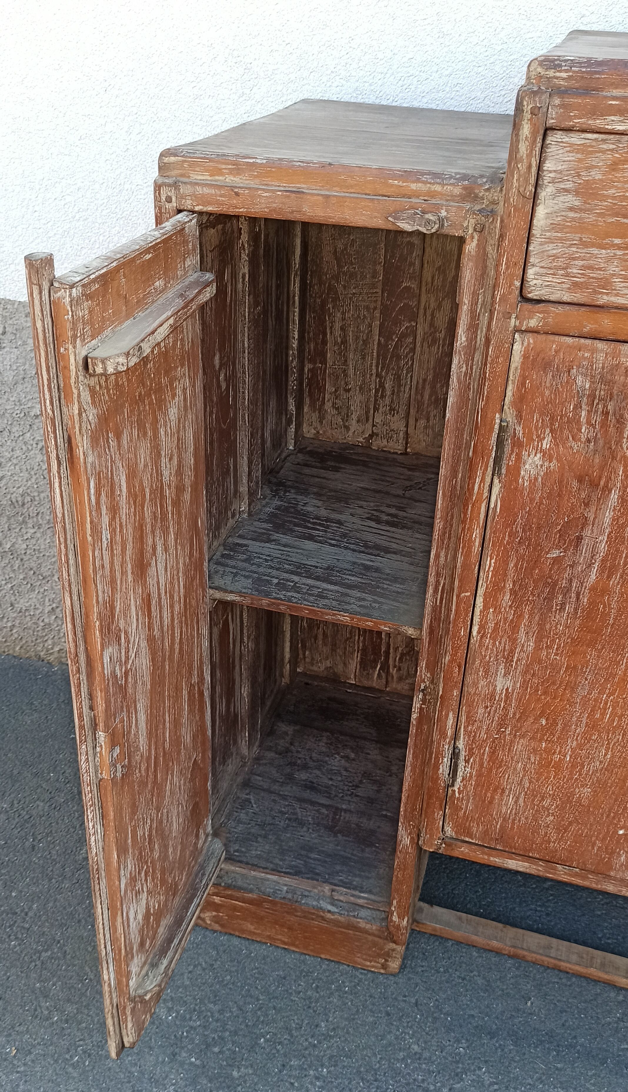 Antique wooden storage unit