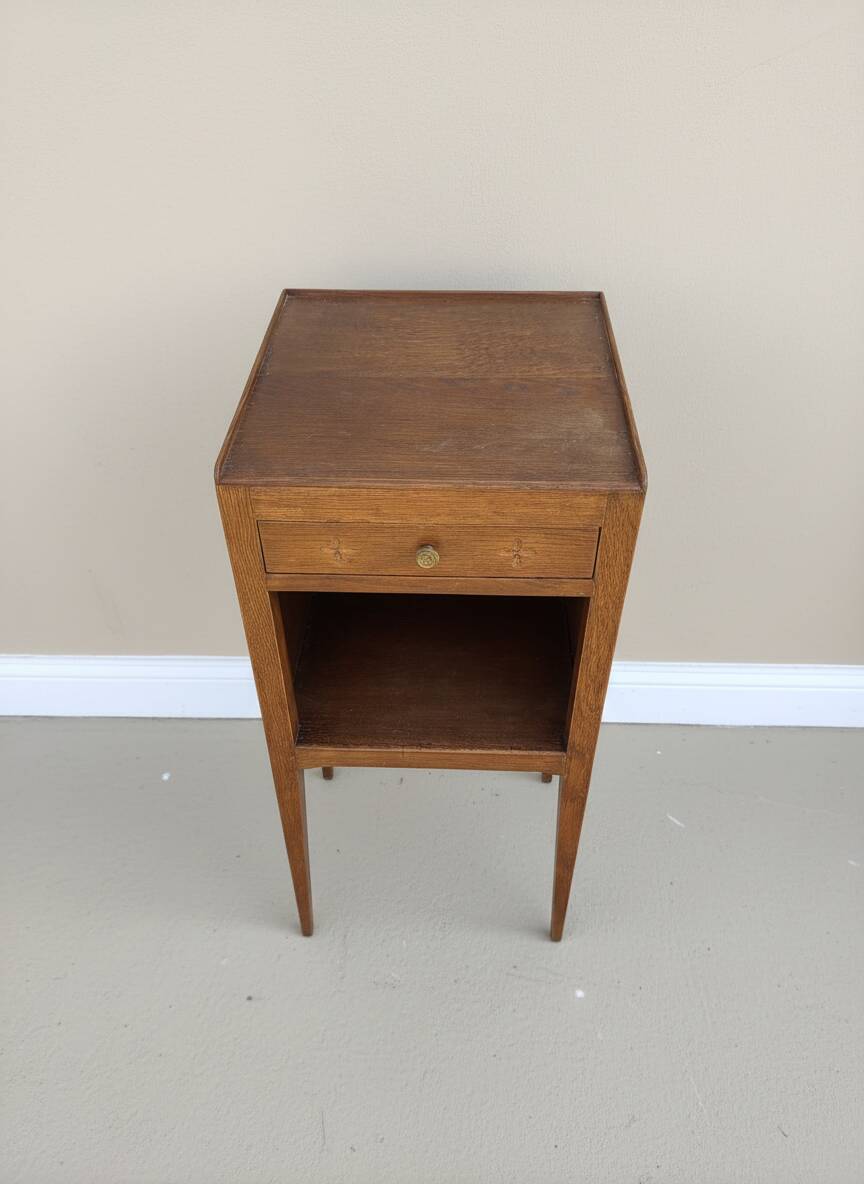 Vintage oak bedside table – circa 1950