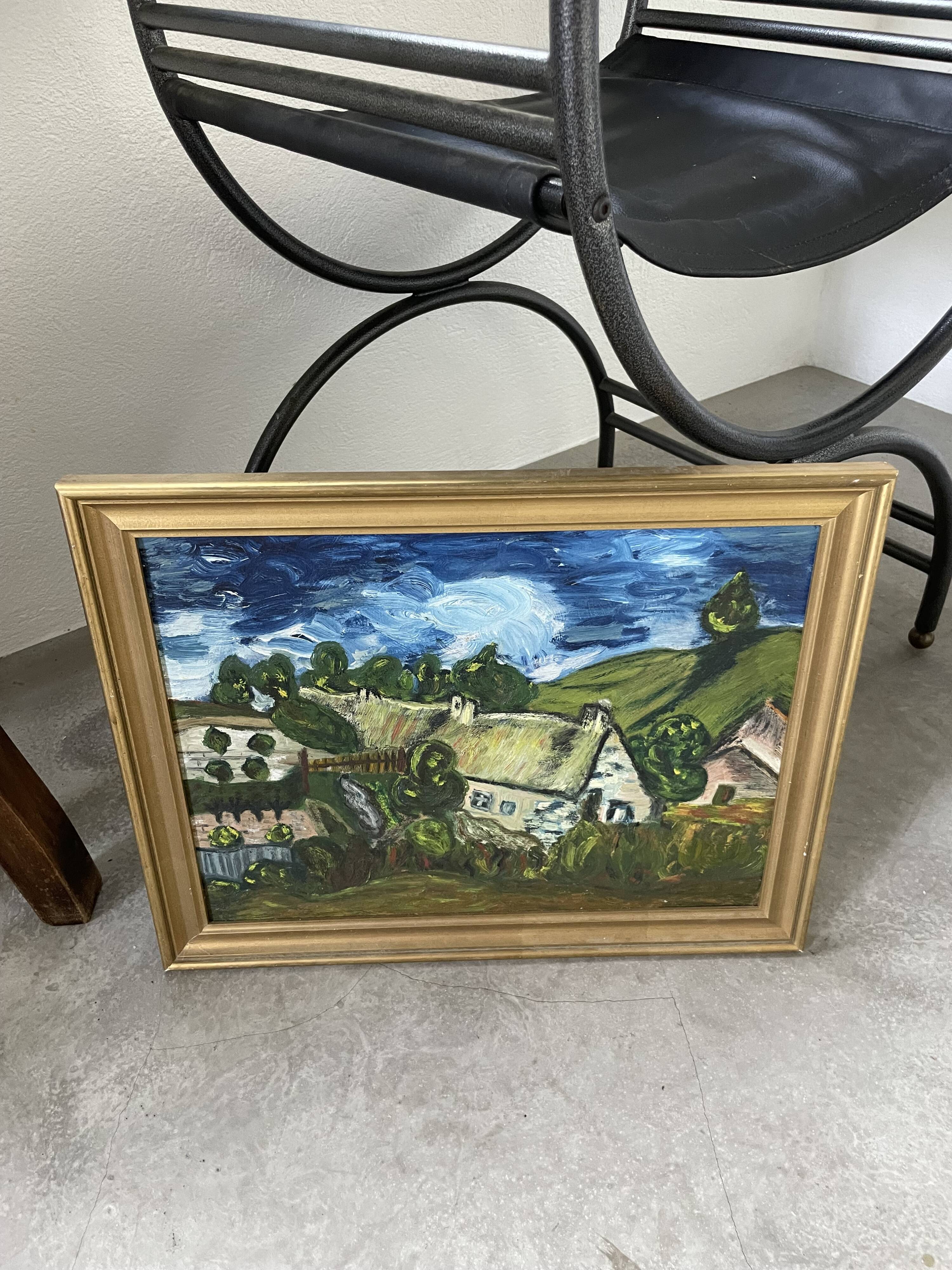 Oil painting Chaumes de Cordeville