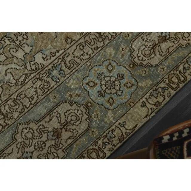 1970s Vintage Persian Handknotted Wool Brown Oversize Area Rug 288x385