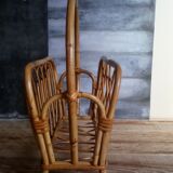 Rattan magazine holder 50s