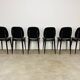 6 Pégase Baumann chairs, black, 1960s