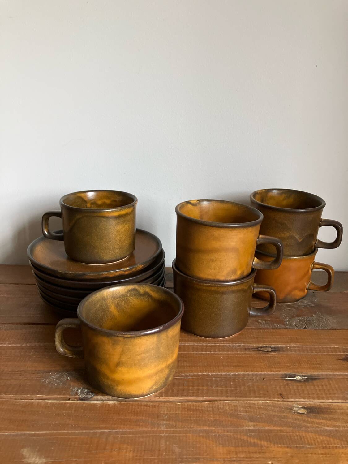 6 West German coffee cups