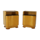 1940s Pair of Art Deco Bedside Tables, Czechoslovakia