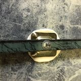 Vintage green marble and wrought iron coffee table