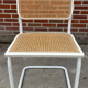 Set of 4 Cesca b32 model chairs in white by Marcel Breuer