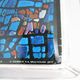 Ashtray thick glass blue decoration Air France 70s