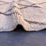 Moroccan rug Beni M'Rirt white - 168 x 223 cm