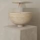 Travertine fruit bowl, centrepiece.