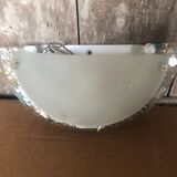 Ancienne appliqe demi lune fabas luce verre moulé