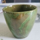 Glazed clay cup Biot 1960