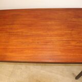 Vintage Danish teak and black lacquered metal table, 1950s