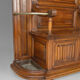 Large Neo-Gothic walnut entrance cloakroom carved by A. Hugnet
