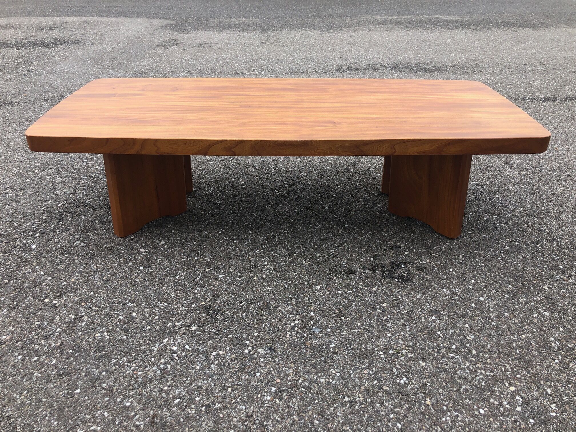 Solid elm coffee table 70s