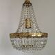 Preciosa Jablonec Czech Crystal & Brass Montgolfier Single Light Chandelier 4550