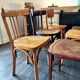 Baumann Stella and Luterma series of 6 mismatched bistro chairs