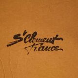 7 Saint Clément flat plates in brown earthenware