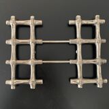 1 extendable bamboo metal shaped flat bottom