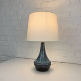 Danish table lamp in blue ceramic, Soholm Stentøj, Scandinavian Denmark