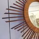 Rattan sun mirror, 1960s design, vintage