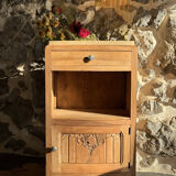 Small Art Deco piece in solid walnut and marble - 1930s