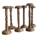 Set of 6 wooden hat racks turned old vintage decoration ACC-7068