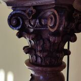 Wooden floor lamp