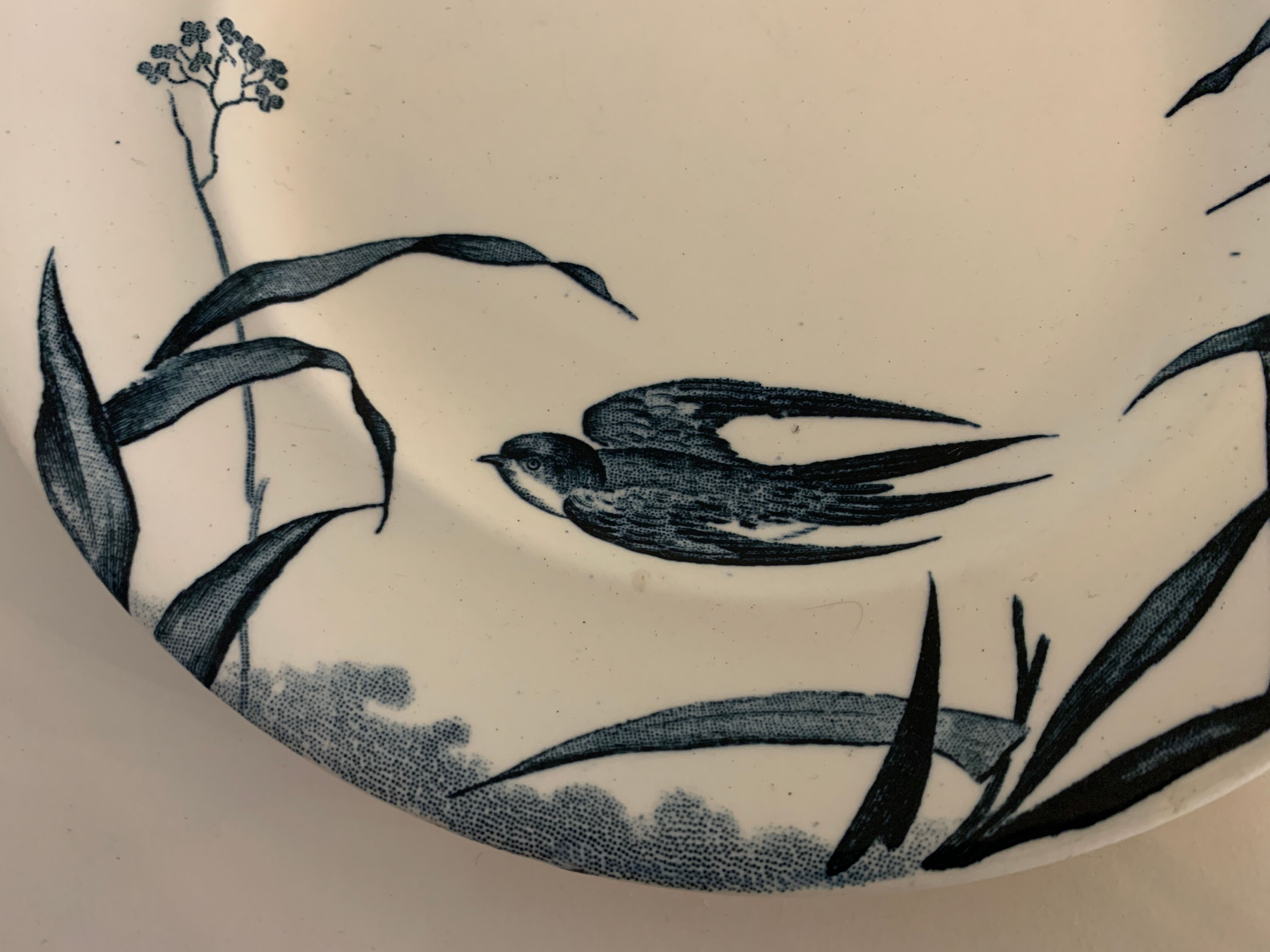 4 Japanese Longwy flat plates