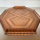 Plat plateau en verre rose style Rosaline C