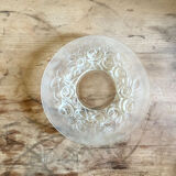 Frosted glass dish or plate signed Verlys France