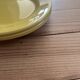 3 vintage yellow dessert plates