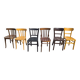 Lot de 6 chaises de bistrot dépareillées bois vintage