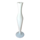 White opaline vase with white feet from the 50s and 60s