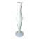 White opaline vase with white feet from the 50s and 60s
