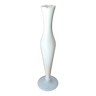 White opaline vase with white feet from the 50s and 60s