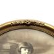 Art Deco oval frame in gilded stucco and wood