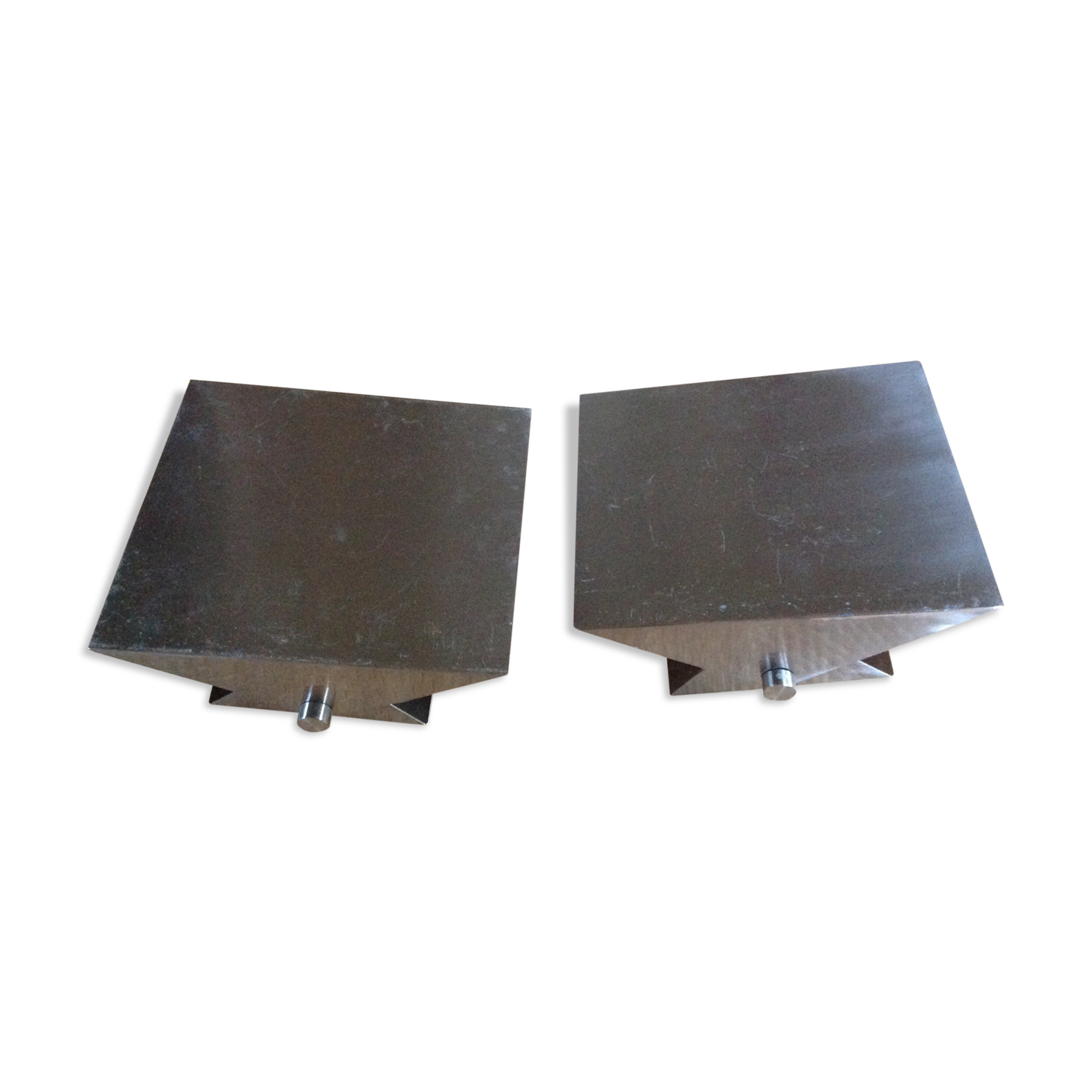 Pair of metal wall light