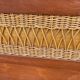 Vintage wood and rattan chest bench