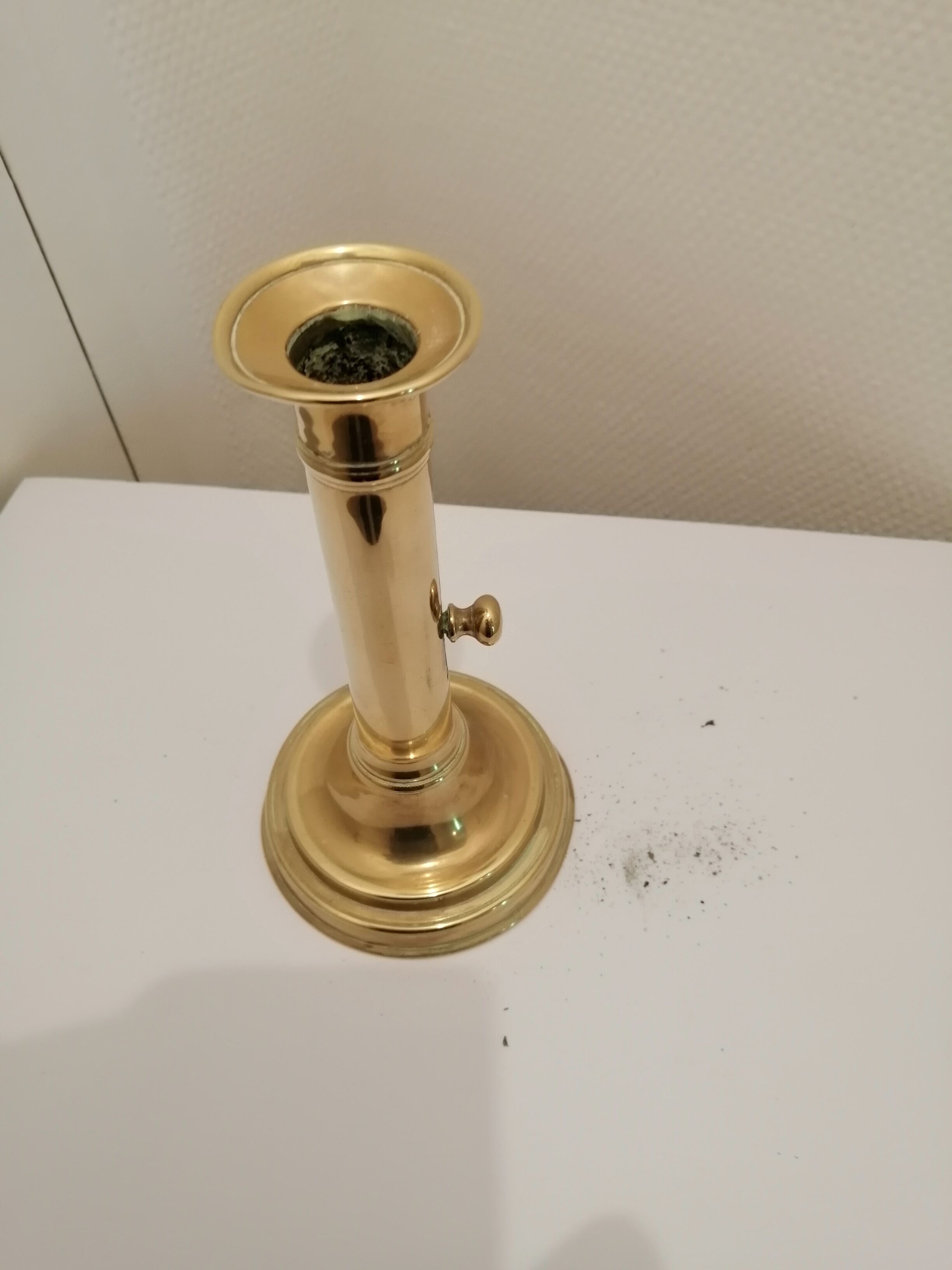 Pair of copper candle holders