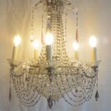 Balloon XIX th century crystal chandelier