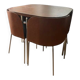 Table et 4 chaises en teck modèle « Fusion » par Sarah Kragnert x Ikea