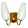 Vintage 2-armed wall lamp in brass, 1970s