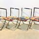 One off Hand painted set of four ‘Luisa’ Dining Chairs by Marcello Cuneo