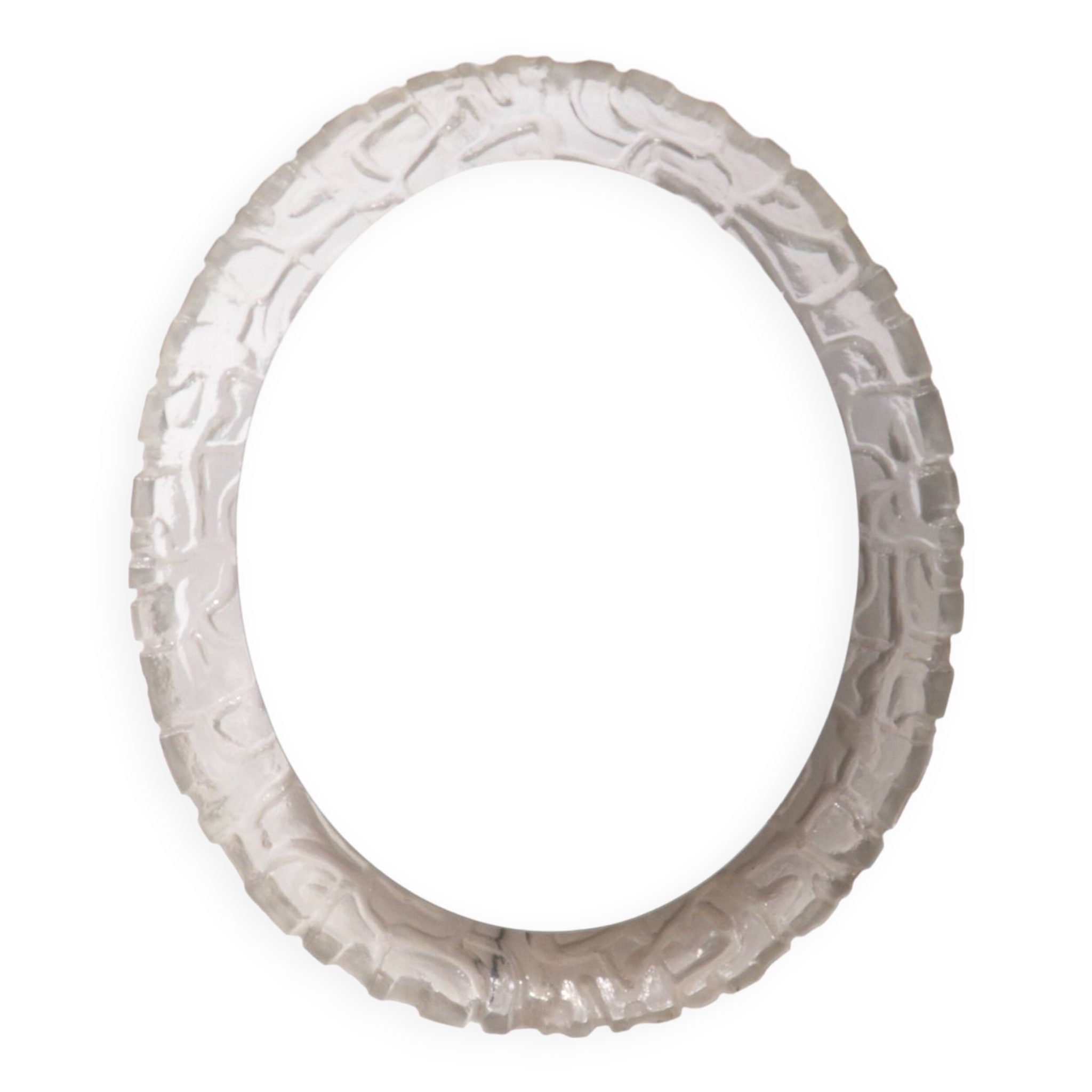 Oval Bathroom Wall Mirror with Lighting and Plexiglass Edge - Hillebrand