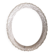 Oval Bathroom Wall Mirror with Lighting and Plexiglass Edge - Hillebrand