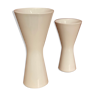 2x White Porzellan Vases by H&C Heinrich Selb 1960s