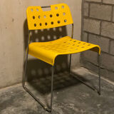 Set of 4 yellow Omstak chairs, Rodney Kinsman