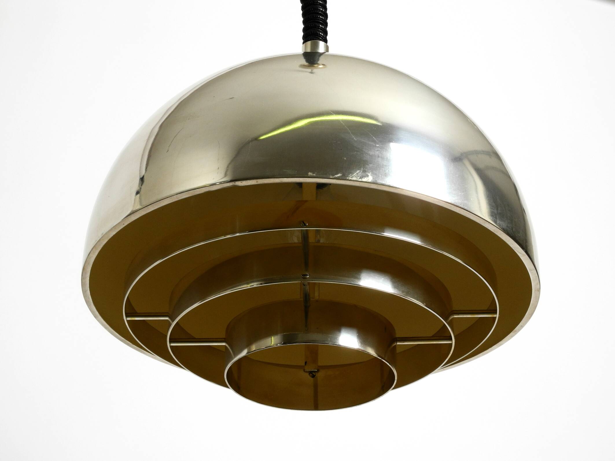 Mid Century ceiling lamp by the Vereinigte Werkstätten silver-plated