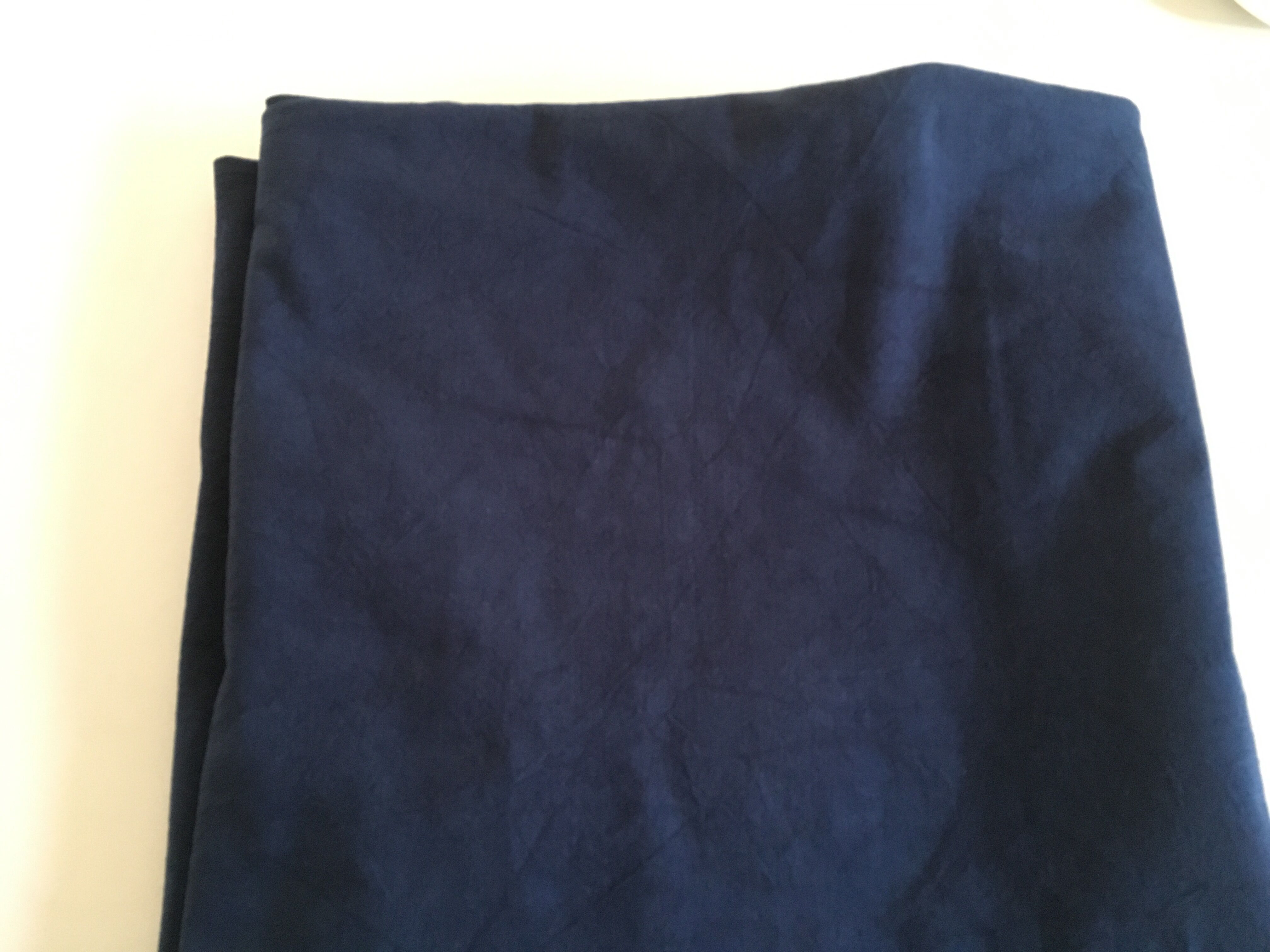 Large linen mixed blue indigo linen L 2.80